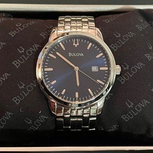 Bulova Men's Classic Stainless Steel watch blue